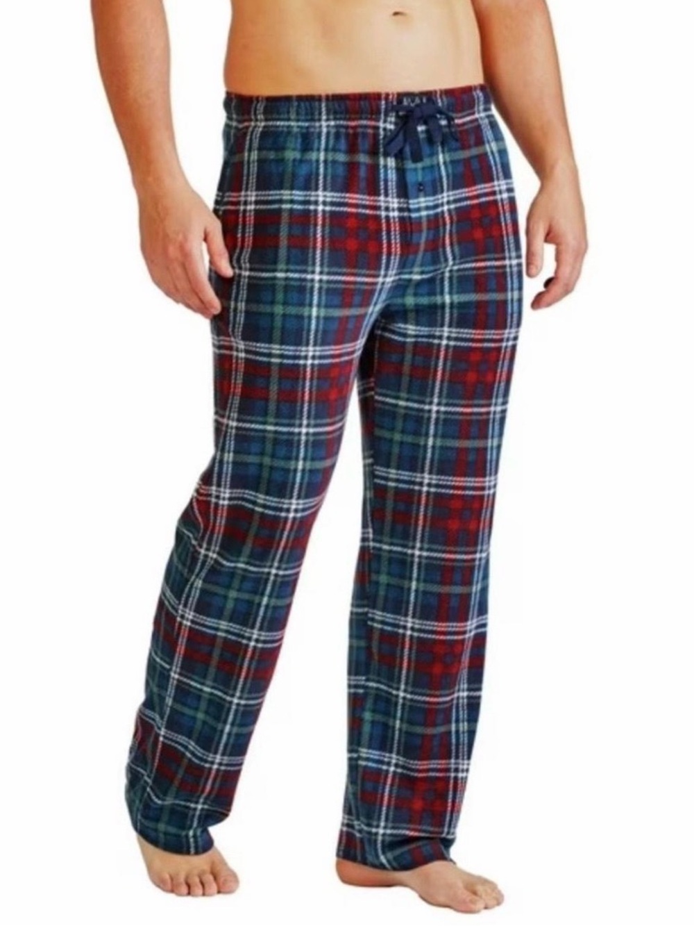 Lucky Brand Red and Navy Plaid Fleece Lounge Pants | Size Large